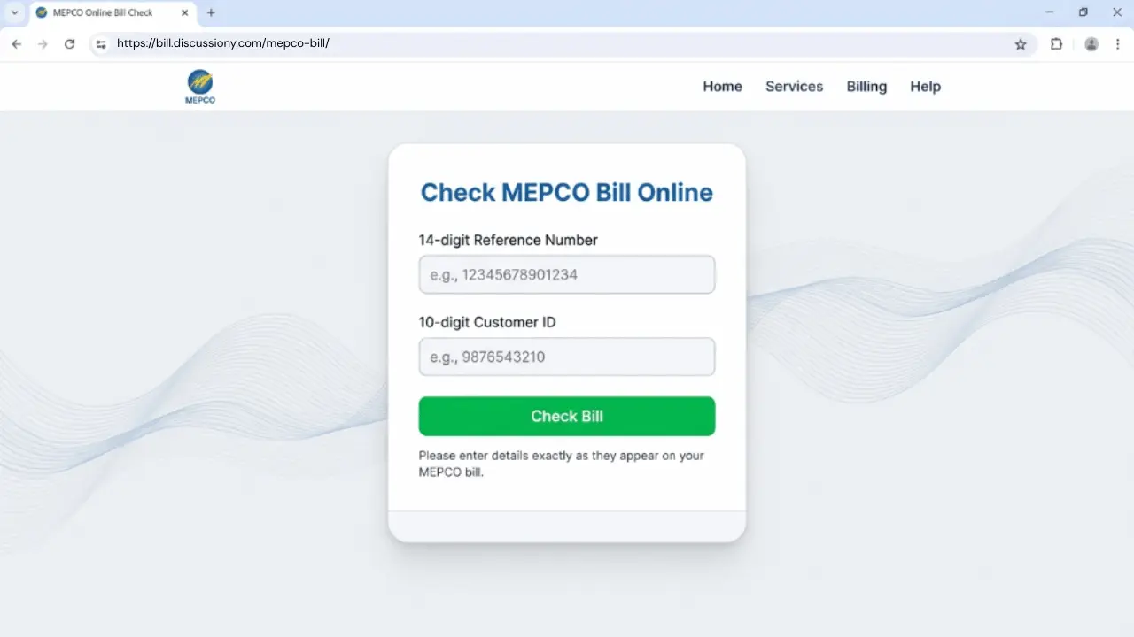 Mepco Online Bill Check